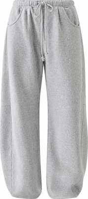 Grey wide-leg trousers